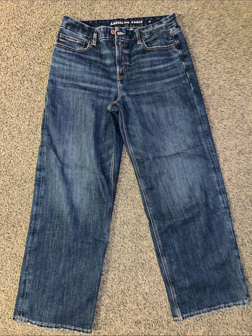 American Eagle Outfitters Men’s Relaxed Jeans - Dark Blue Wash